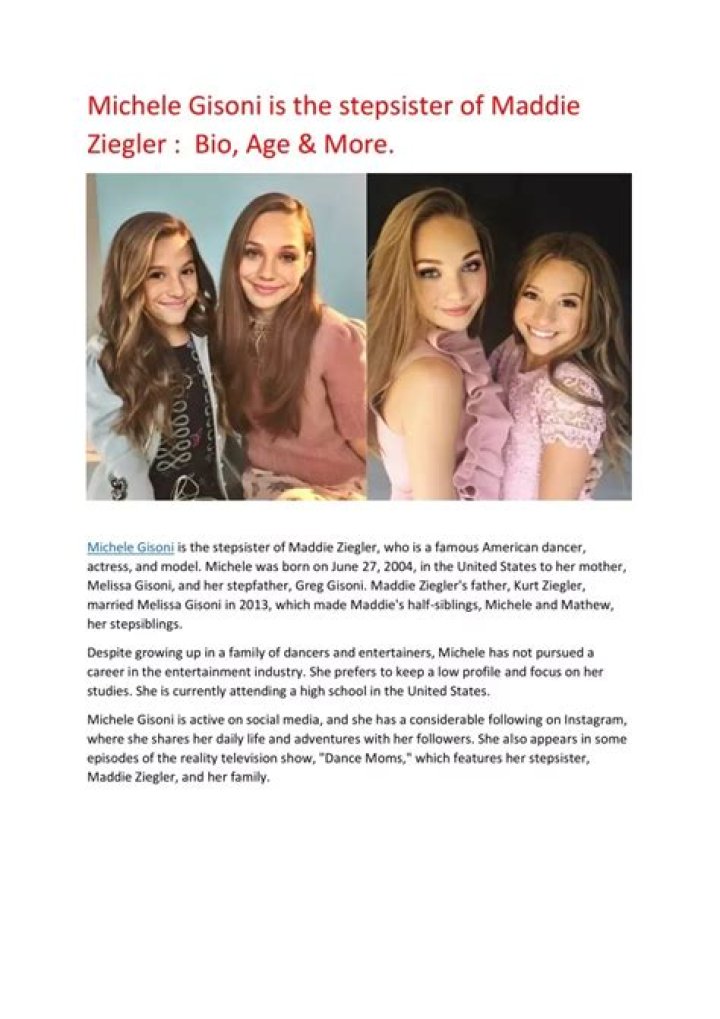 Michele Gisoni: Facts About Maddie Gisoni Sister